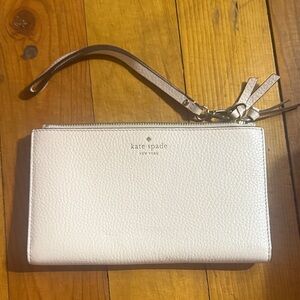 Kate Spade Cream Leather Wristlet